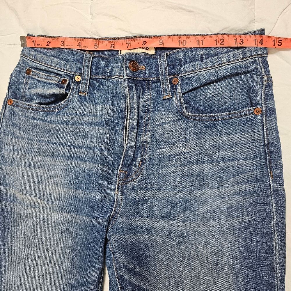 Madewell High Rise Slim Crop Boy Denim Distressed Jeans Women's Size 25 - Picture 8 of 10